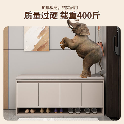 换鞋凳入户门口家用可坐鞋柜坐凳一体鞋架轻奢高级感进门穿鞋凳 - 图1
