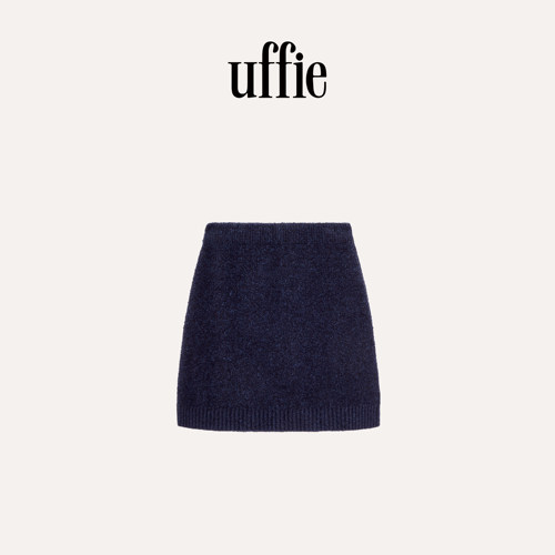 UFFIE于绘 蓝莓曲奇 圈圈花呢针织半裙 - 图0