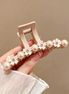 名狐韩系甜美樱花粉色鲨鱼夹