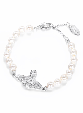 珍珠手链土星施家珠真钻手链