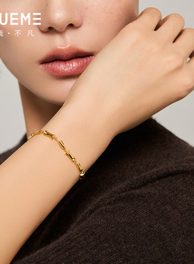 真我不凡S925银竹节手链女2025新款爆款轻奢小众设计手饰手镯女