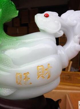 百财在手 新款仿玉白菜 树脂工艺品摆件 开业礼品家居装饰品