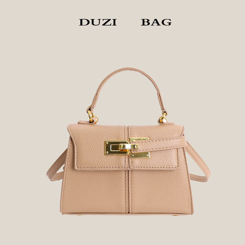 都市简约轻奢mini凯莉包女手提斜挎包高级感小方包迷你单肩包 - 图3