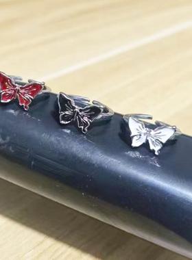 蝴蝶戒指女小众不规则滴胶开口戒时尚轻奢设计高级感2024年新款潮