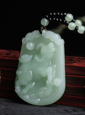 玉色十二生肖本命年守护吊