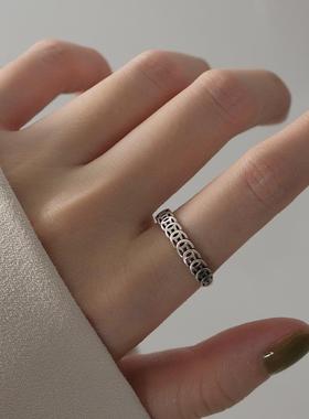 复古做旧钱币戒指女招财聚财铜钱指环时尚个性设计可调节手饰