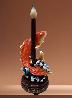 鲤鱼跃龙门摆件金榜题名家居摆件