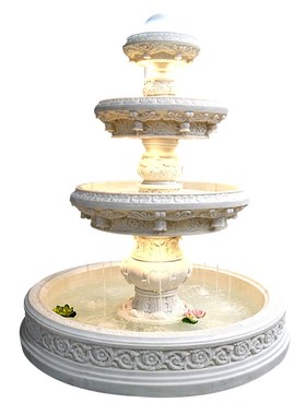 欧式庭院流水摆件户外鱼池流水大型别墅户外喷泉