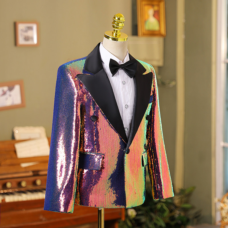 男童幻彩演出服儿童亮片礼服小提琴男童礼服小男孩男生主持西装,淘宝优惠券,粉丝福利购,淘宝优惠卷