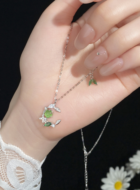 绿光常青藤项链原创新款女生礼物