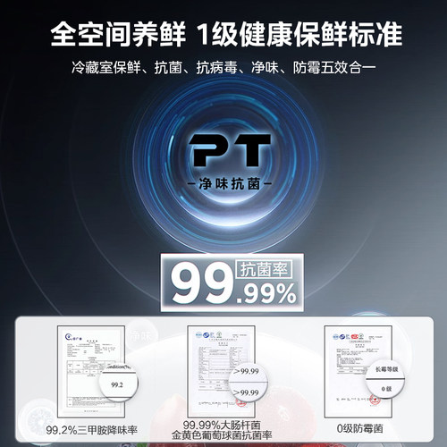 美的572升对开一级双变频大容量节能风冷无霜超薄家用冰箱 - 图1