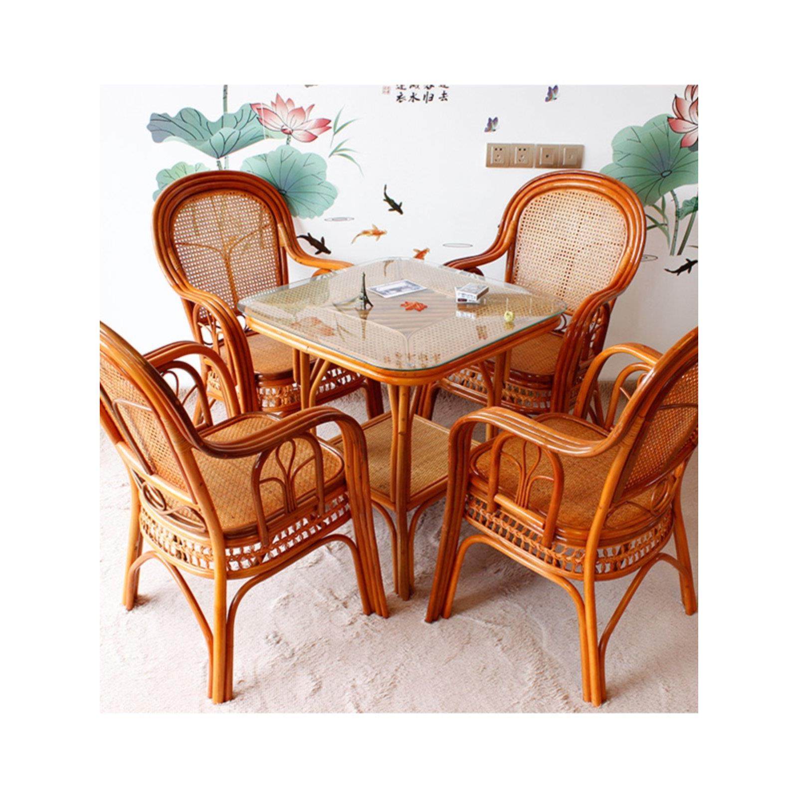 印尼真藤手编家用靠背椅阳台椅滕椅子藤编椅茶桌椅茶几组合扶手椅,淘宝优惠券,粉丝福利购,淘宝优惠卷