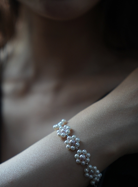 半觉【香浮花月】花花手链天然baby编织手链