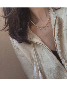 半觉【白昼轻声】满天星设计款珍珠项链925银重手工高级感