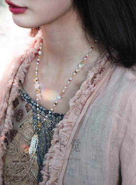 半觉【好情人】碧玺50cm设计链珍珠满天星