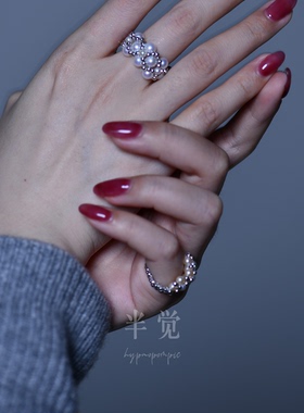 手工编制编制戒指半觉S925银