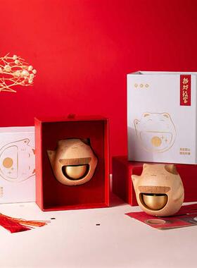 新品招财猫门铃入户玄关摆件开业乔迁新居礼品搬家礼物Z多巴胺风