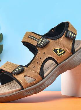 新品New Summer Men Gpenuine Leather Sandals Classic Casual S