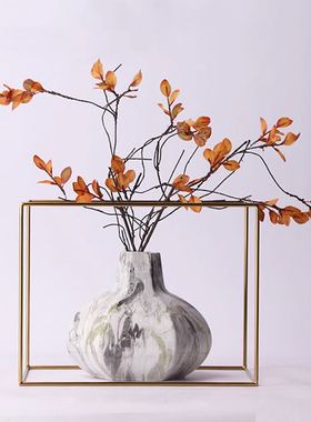 极速新中式陶瓷花器花瓶简约摆件样板房间别墅轻T奢茶几摆设现代