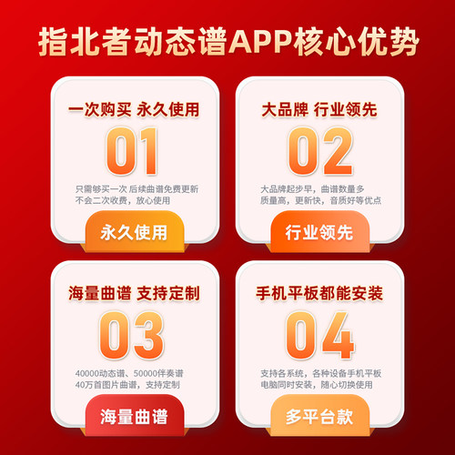 指北者动态谱APP软件电子吹管萨克斯葫芦丝智能伴奏曲谱阅读谱机 - 图0