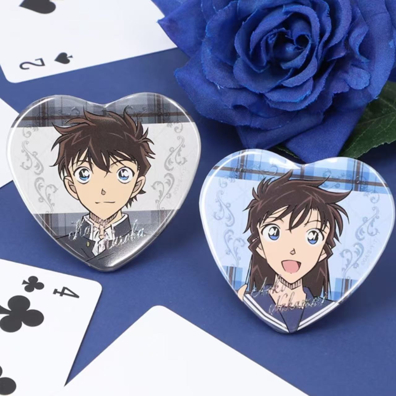 名侦探柯南plaza限定M27心型吧唧徽章怪盗基德黑羽快斗中森青子谷 - 图1