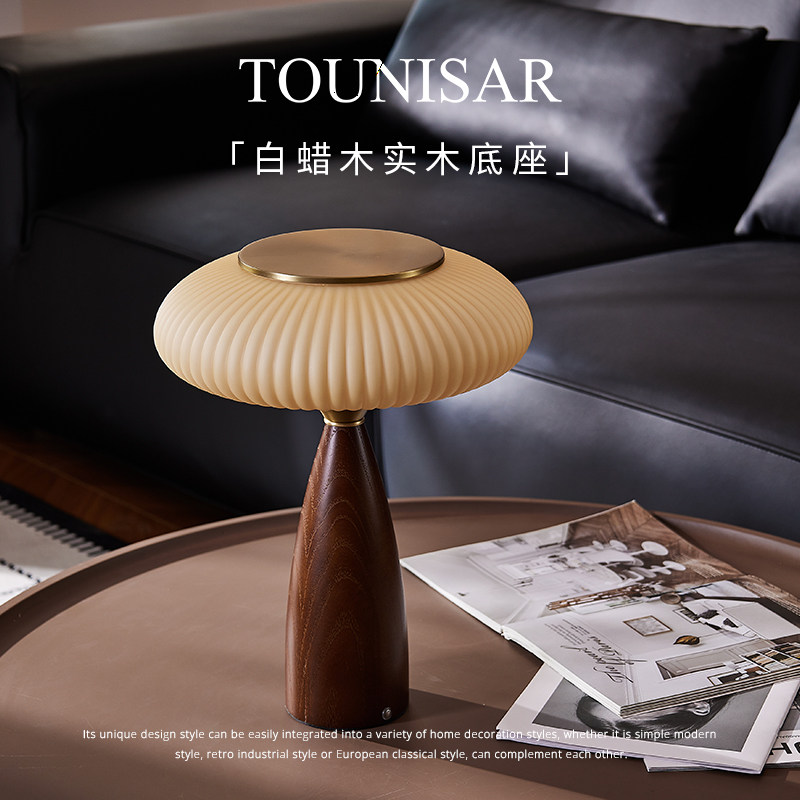 TOUNISAR复古台灯高颜值充电法式中古风设计师卧室高级轻奢床头灯