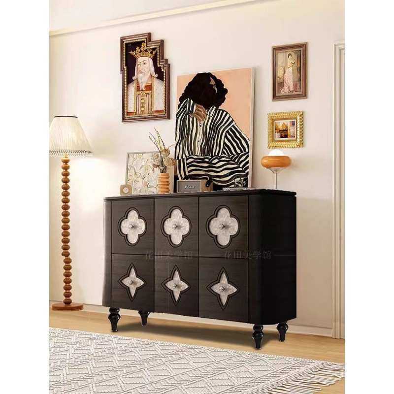 法式高级餐边柜四叶草收纳储物柜墙边柜茶水柜中古玄关柜装饰柜,淘宝优惠券,粉丝福利购,淘宝优惠卷