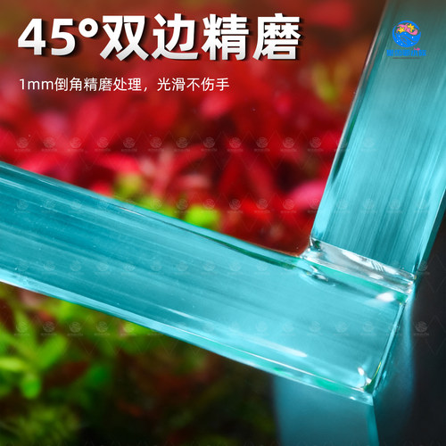 2025新款超白玻璃缸长方形金鱼缸小型客厅家用桌面生态乌龟缸草缸 - 图1