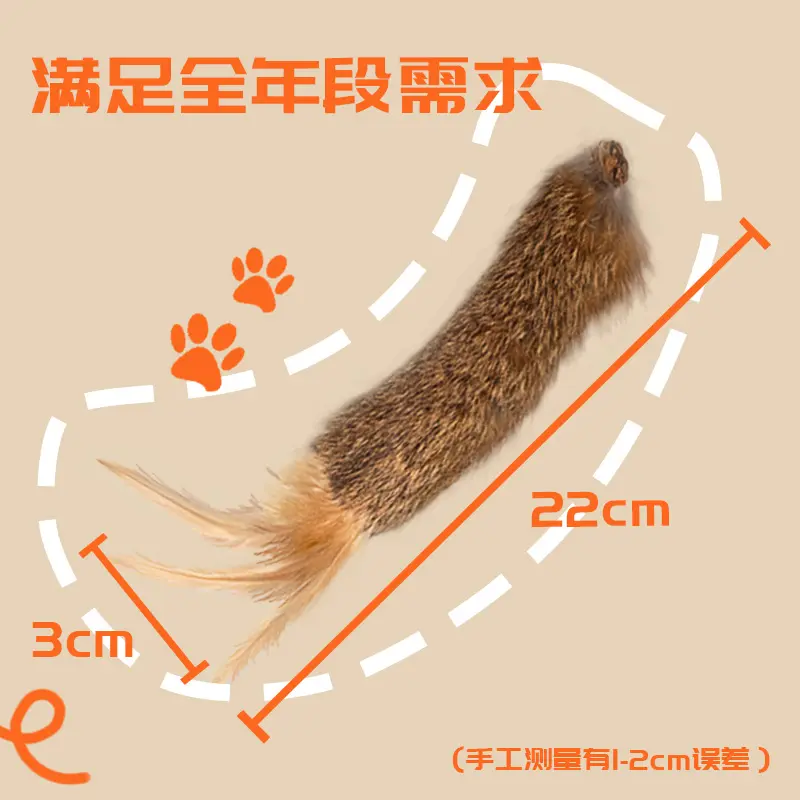猫玩具虫瘿果兔毛尾巴条真兔毛逗猫球棒气味丰容玩具猫咪嗅闻自嗨,淘宝优惠券,粉丝福利购,淘宝优惠卷