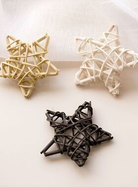 ins风藤球diy手工编织球拍照小摆件北欧家居装饰摄影道具网红编织