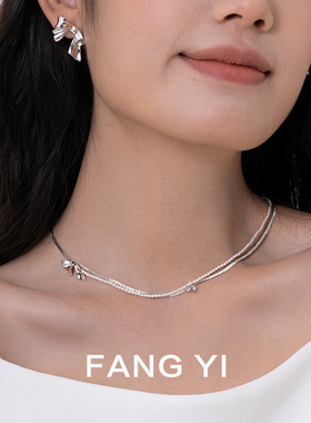 方宜FANGYI   【新品】丝带蝴蝶结精致设计感百搭氛围项链锁骨链