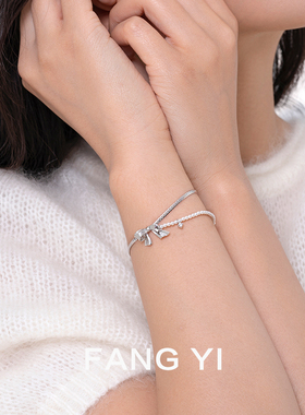 方宜FANGYI  【新品】丝带蝴蝶结精致设计感百搭氛围手链