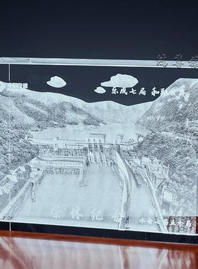 水晶内雕大坝发电站水坝核电站水电站截流竣工摆件纪念品礼品制作