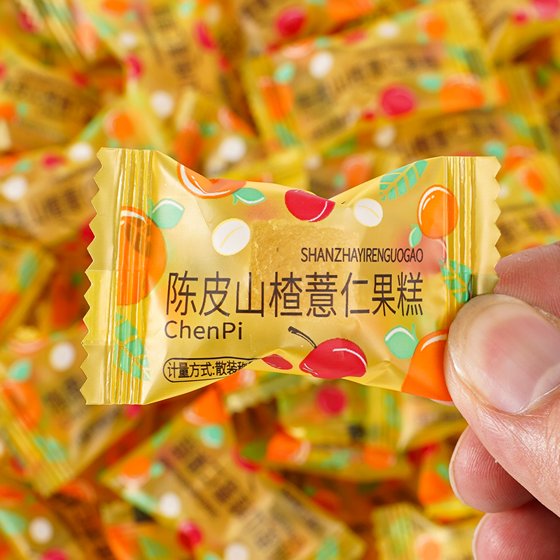 陈皮山楂薏仁软糖湿果糕独立包装即食网红休闲解馋零食润口糖散装
