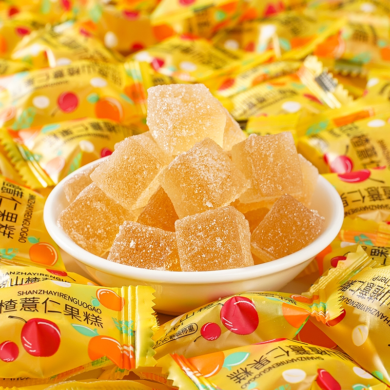陈皮山楂薏仁软糖湿果糕独立包装即食网红休闲解馋零食润口糖散装