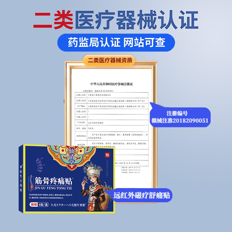【苗三娘升级款】腰椎疼痛贴颈椎肩周炎腰肌劳损腰间盘突出-图1