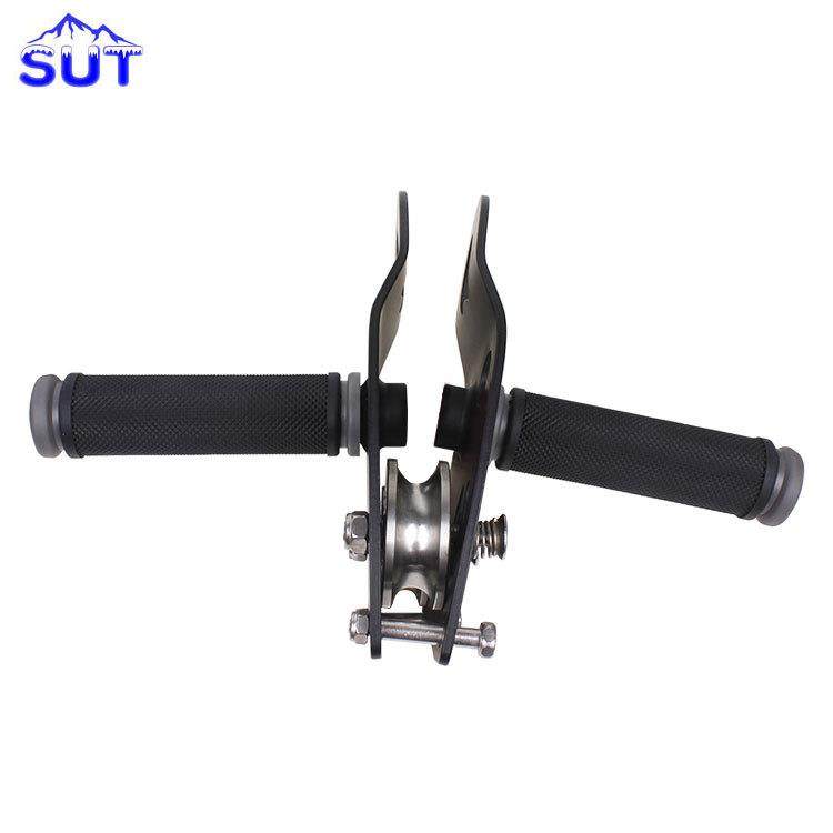 新款户外攀岩横渡滑轮钢缆滑轮游乐溜索滑轮手握式双轴索道滑轮,淘宝优惠券,粉丝福利购,淘宝优惠卷