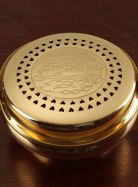 加厚铜火冲火盆结婚入宅乔迁铜炉子陪嫁嫁妆婚庆过火炉家用取暖炉