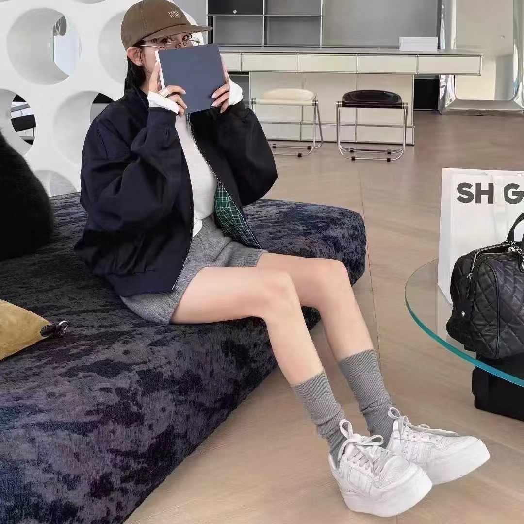 艾模儿2025秋冬新款做旧女鞋小白鞋女厚底增高加绒运动休闲鞋百搭 - 图0