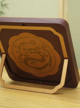 皇锦龙盘非遗摆件新中式