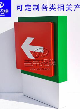加油站方向指示灯箱亚克力吸塑工艺导视牌户外方向指示牌灯箱