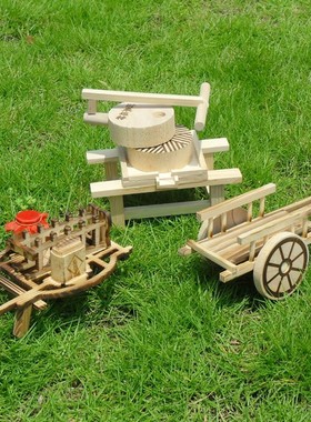 竹木制品摆件 模型家具装饰品 茶几卧室摆设婚庆创意礼品复古怀旧