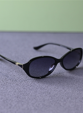 小框型女士偏光太阳镜椭圆墨镜中年女茶色黑色红色眼镜防晒UV400