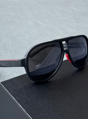 经典砂黑色飞行员男士偏光太阳镜TR90大脸蛤蟆镜墨镜潮百搭帅气