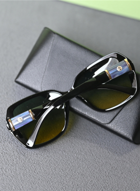 女士日夜两用偏光墨镜开车防晒旅游防紫外线太阳镜优雅女高档高清