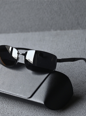 经典男士偏光镜黑色太阳镜百搭高清镜片墨镜长方形防晒开车钓鱼