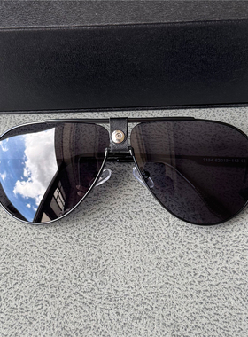 美式女士蛤蟆镜男士墨镜皮革鼻梁黑色太阳镜防晒茶色复古飞行员