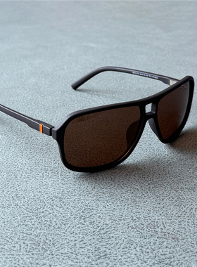 男士茶色偏光太阳镜方形墨镜TR90镜框黑色防晒眼镜开车钓鱼驾驶镜