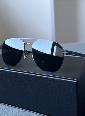 无螺丝尼龙偏光太阳镜男士轻薄科技感墨镜男开车钓鱼钛合金蛤蟆镜