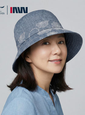 七匹狼成熟优雅蝴蝶结渔夫帽女夏季透气遮阳盆帽显瘦中年女士帽子